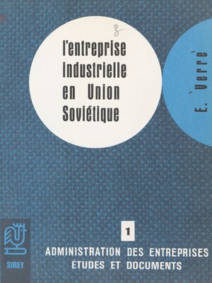 cover image of L'Éntreprise industrielle en Union soviétique